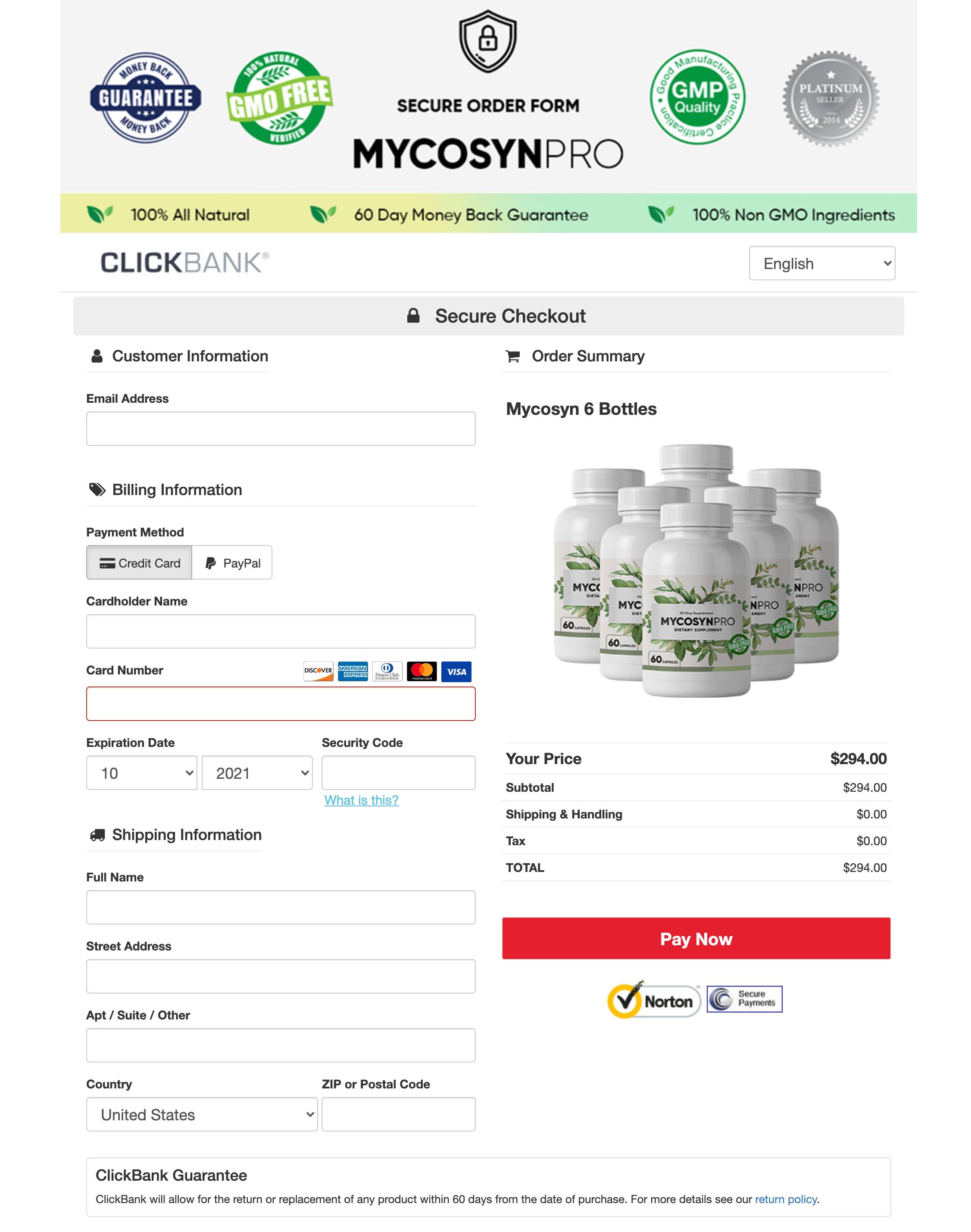 Mycosyn Pro - Order Page